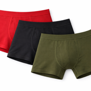 Boxer Briefs in Rot, Schwarz und Olivgrün