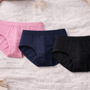 Herren-Slips in Rosa, Dunkelblau und Schwarz